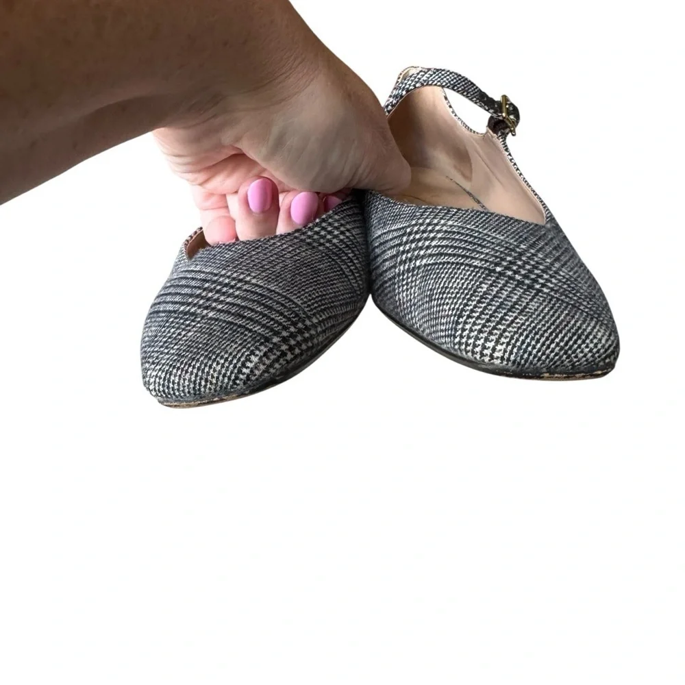Cole Haan - Bridge Mary Jane Ballet Flats Gray Plaid Sz 8